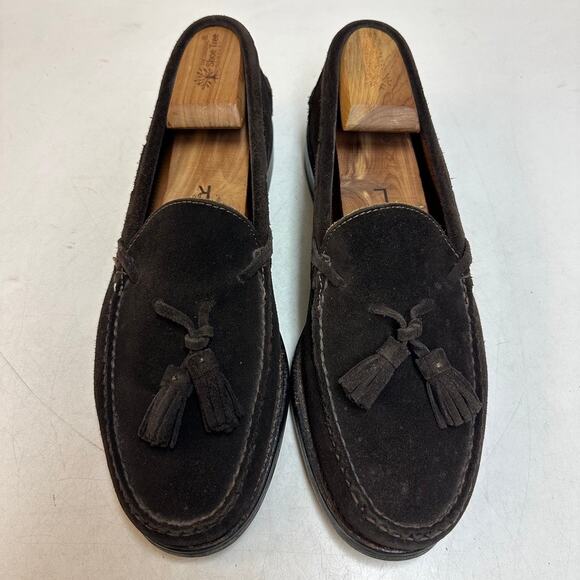 RESOLED Rancourt & Co. x Polo Ralph Lauren Brown Suede Tassel Loafer USA 10 D